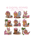 Conjunto 18 Animais Nómadas Digitais – PNG Download Digital