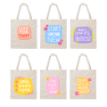 Tote Bag Personalizada com Frase | Coleção Estilo de Vida em Algodão Natural com Impressão DTF