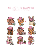 Conjunto 18 Animais Nómadas Digitais – PNG Download Digital