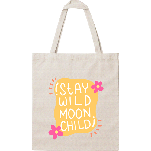 Tote Bag Personalizada com Frase | Coleção Estilo de Vida em Algodão Natural com Impressão DTF