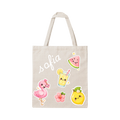 Tote Bag Personalizada com Nome e Stickers Verão em Algodão Natural com Impressão DTF