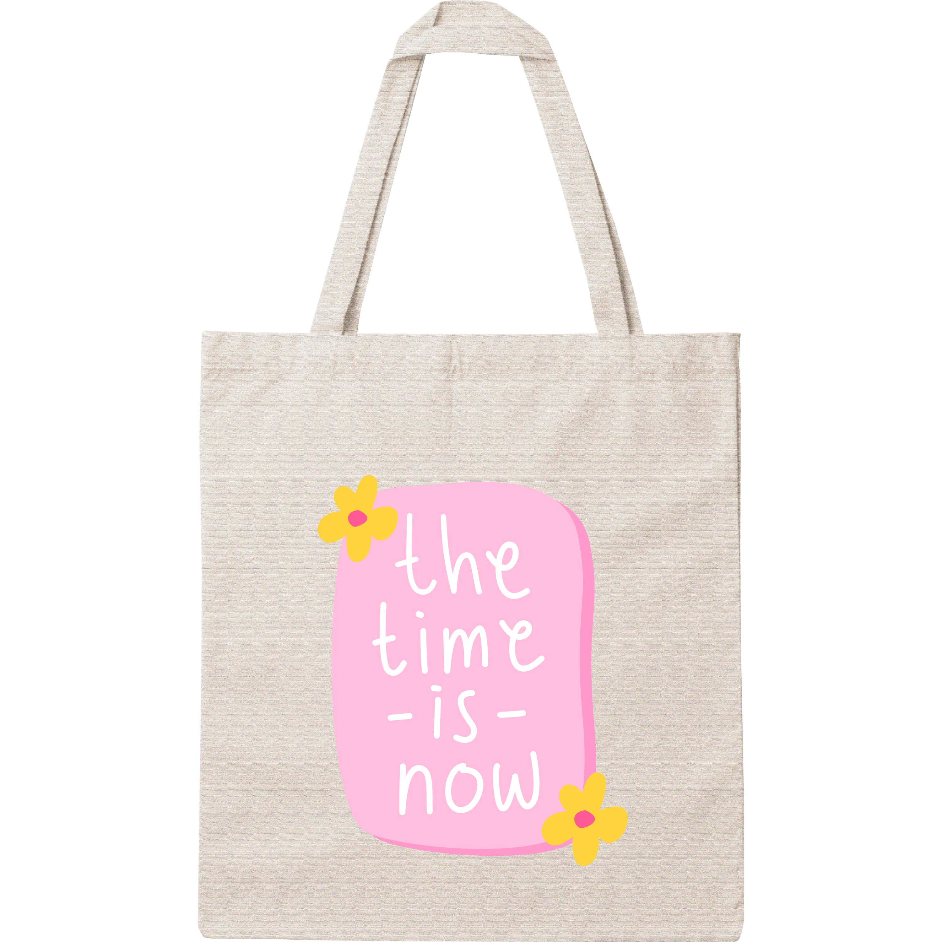 Tote Bag Personalizada com Frase | Coleção Estilo de Vida em Algodão Natural com Impressão DTF