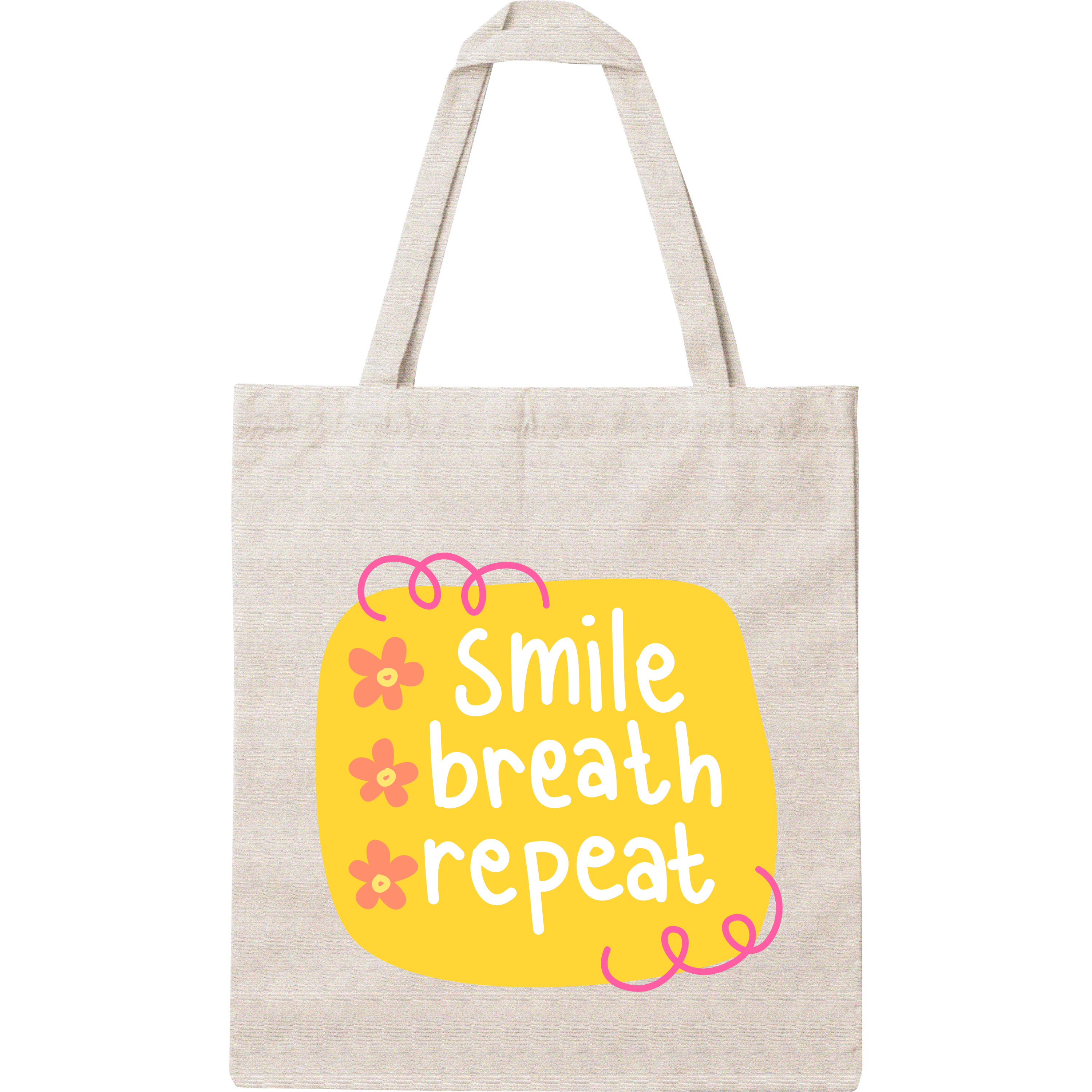 Tote Bag Personalizada com Frase | Coleção Estilo de Vida em Algodão Natural com Impressão DTF