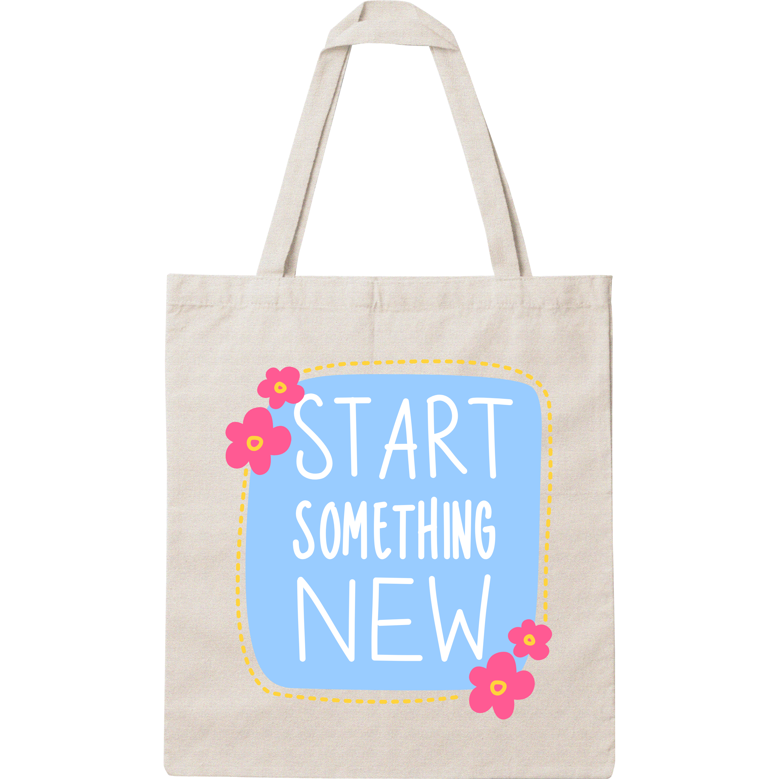 Tote Bag Personalizada com Frase | Coleção Estilo de Vida em Algodão Natural com Impressão DTF