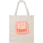 Tote Bag Personalizada com Frase | Coleção Estilo de Vida em Algodão Natural com Impressão DTF
