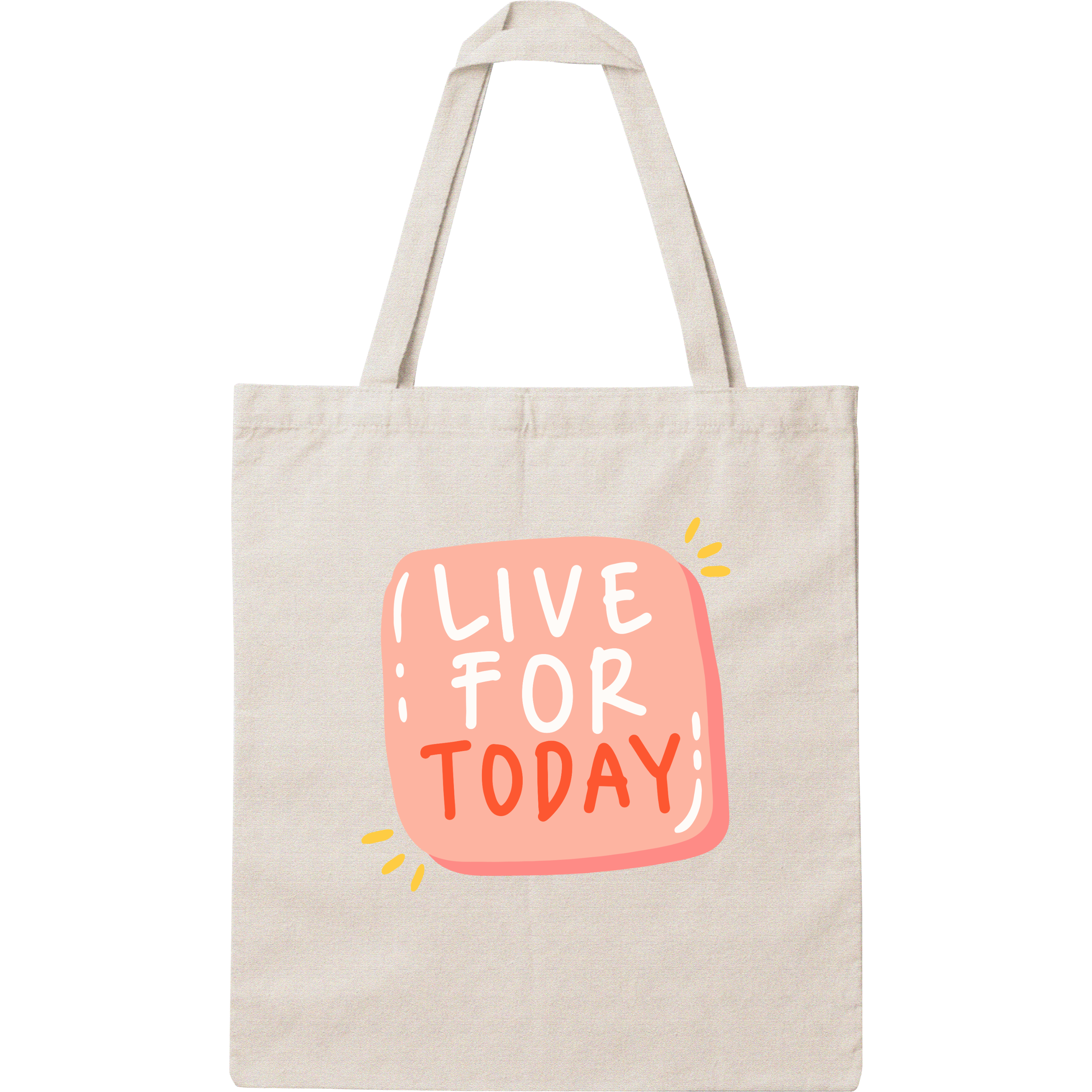Tote Bag Personalizada com Frase | Coleção Estilo de Vida em Algodão Natural com Impressão DTF